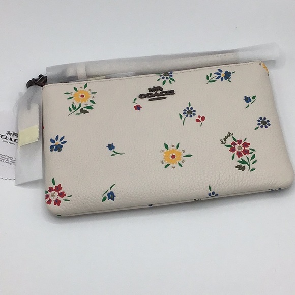 Coach Large Wildflower Wristlet Wallet - Picture 4 of 7